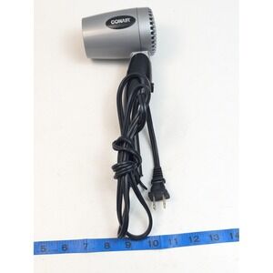 Conair 124TL Compact Travel‎ Hair Dryer 120V Gray 2 Heat Speed Settings Portable